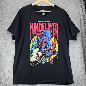 New Dungeons & Dragons Mind Flayer Black Graphic Tee XL T-Shirt Unisex